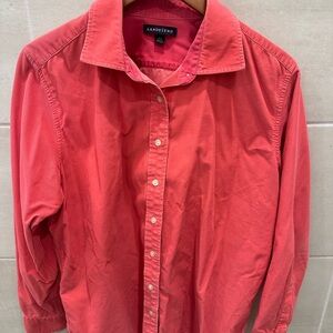 Lands' End Coral Button-Up Shirt